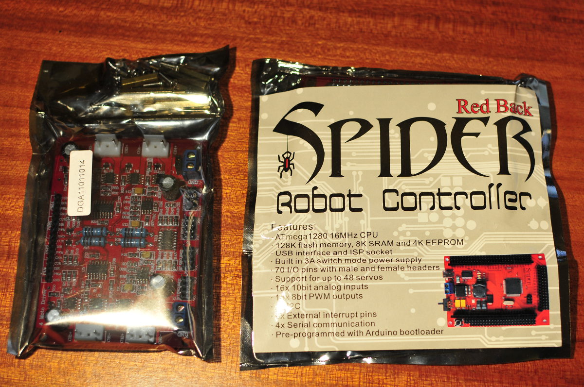 Dagu red back spider and 4 channel motor controller