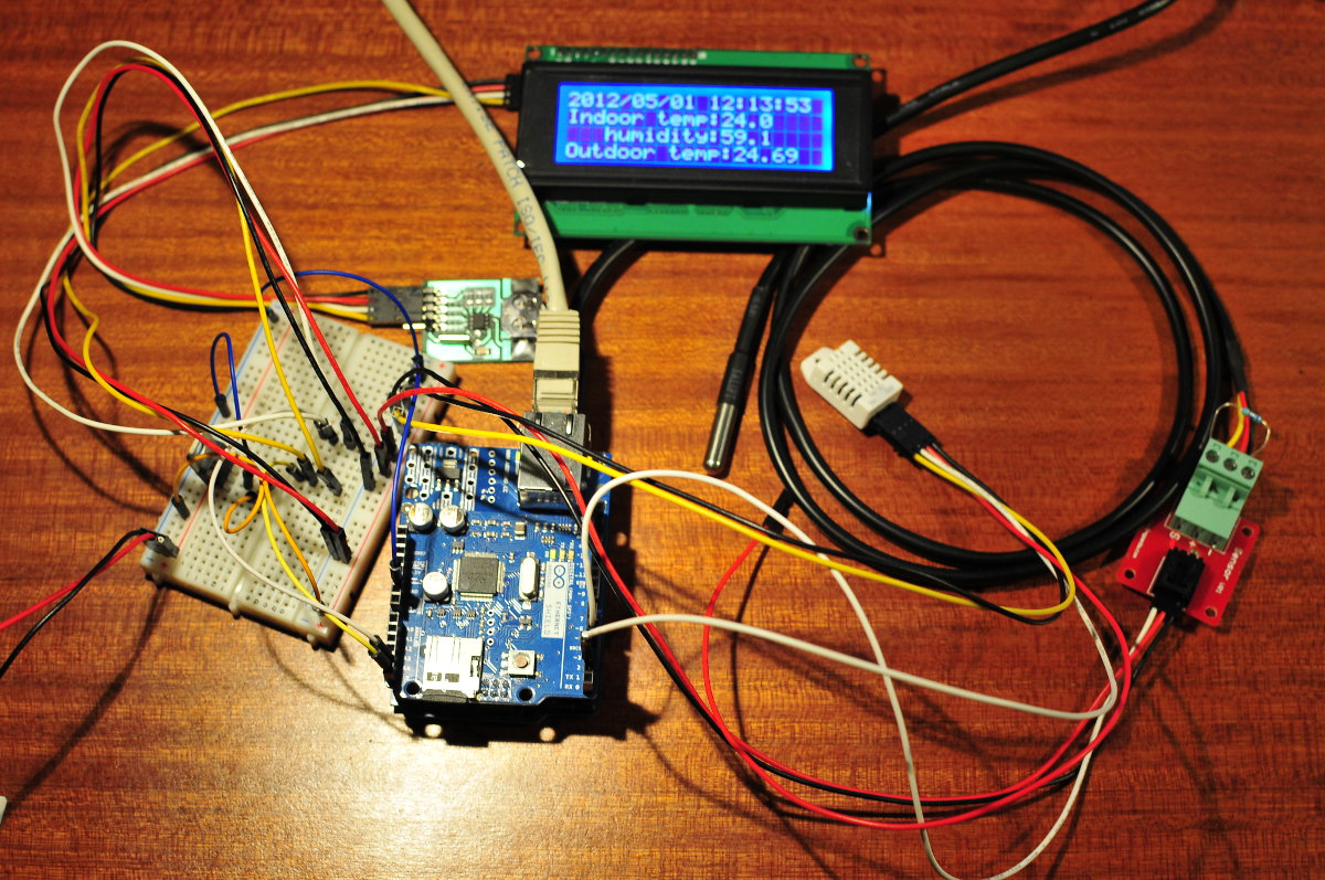 Arduino data logging webserver ds1307 and lcd