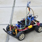 Arduino rc car: Arduino Duemilanove + sensor shield + L298n + nRF24L01