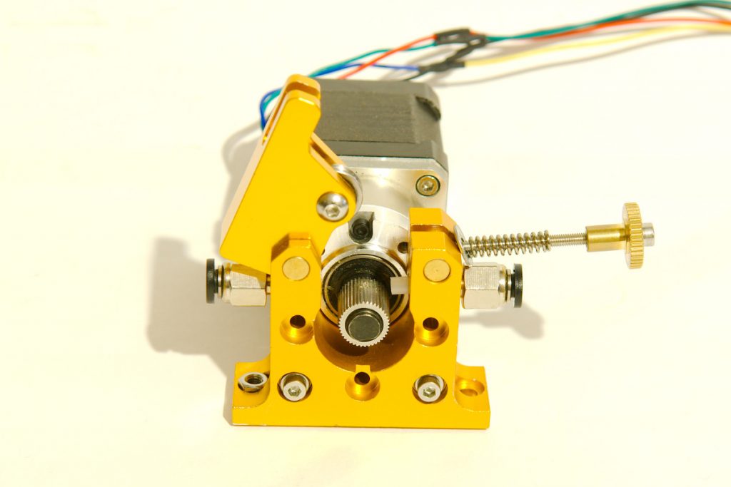Extruder with geared stepper motor